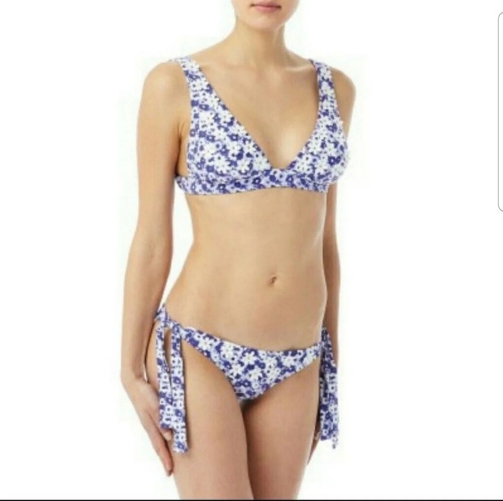 Michael Kors size large floral bikini amethyst new